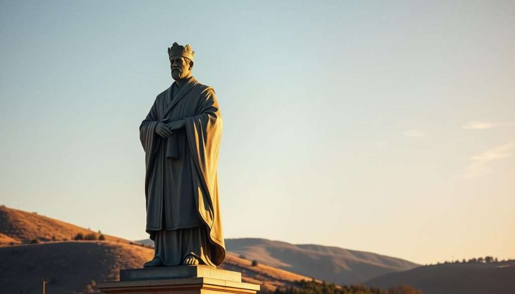 A majestic stone statue representing the authority and governance of a local municipality, standing prominently against a backdrop of rolling hills and a clear sky. The statue depicts a regal, authoritative figure in traditional robes, holding a scroll or document symbolizing the laws and regulations that guide the municipality. The lighting is warm and natural, casting subtle shadows that accentuate the intricate details of the sculpture. The scene conveys a sense of stability, tradition, and the important role of local government in shaping the community. A majestic stone statue representing the authority and governance of a local municipality, standing prominently against a backdrop of rolling hills and a clear sky. The statue depicts a regal, authoritative figure in traditional robes, holding a scroll or document symbolizing the laws and regulations that guide the municipality. The lighting is warm and natural, casting subtle shadows that accentuate the intricate details of the sculpture. The scene conveys a sense of stability, tradition, and the important role of local government in shaping the community.