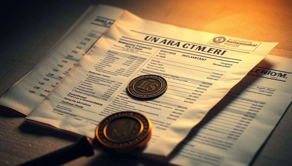 A meticulous examination of official financial declarations, captured in a meticulously rendered image. Against a backdrop of subtle textures and muted tones, the document's pages are displayed in crisp detail, their contents pouring forth with a sense of transparency and accountability. Warm, directional lighting casts a contemplative glow, inviting the viewer to pore over the data with a keen eye for detail. The composition is balanced, drawing the eye to the key elements - the paperwork, the seal, the insignia - all presented with a sense of gravity and importance befitting the subject matter. An image that conveys the gravity of financial scrutiny and the pursuit of truth. A meticulous examination of official financial declarations, captured in a meticulously rendered image. Against a backdrop of subtle textures and muted tones, the document's pages are displayed in crisp detail, their contents pouring forth with a sense of transparency and accountability. Warm, directional lighting casts a contemplative glow, inviting the viewer to pore over the data with a keen eye for detail. The composition is balanced, drawing the eye to the key elements - the paperwork, the seal, the insignia - all presented with a sense of gravity and importance befitting the subject matter. An image that conveys the gravity of financial scrutiny and the pursuit of truth.