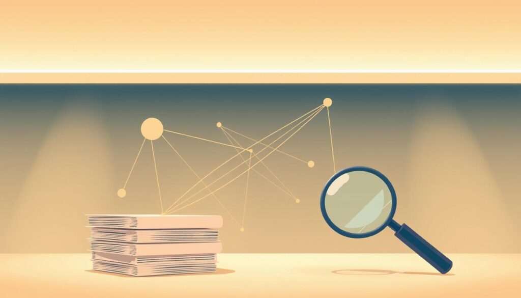 A modern, minimalist illustration depicting the key principles and guidelines of the Accounting Act. In the foreground, a stack of legal documents and a stylized magnifying glass, symbolizing the practical overview of the law. The middle ground features abstract geometric shapes and lines, representing the intricate regulations and frameworks of accounting. The background has a soft, muted color palette, creating a professional, authoritative atmosphere. The lighting is warm and indirect, conveying a sense of clarity and understanding. The composition is balanced and visually appealing, guiding the viewer's attention to the central elements. This image aims to visually encapsulate the essence of the "Accounting Act in a nutshell - a practical review" section.