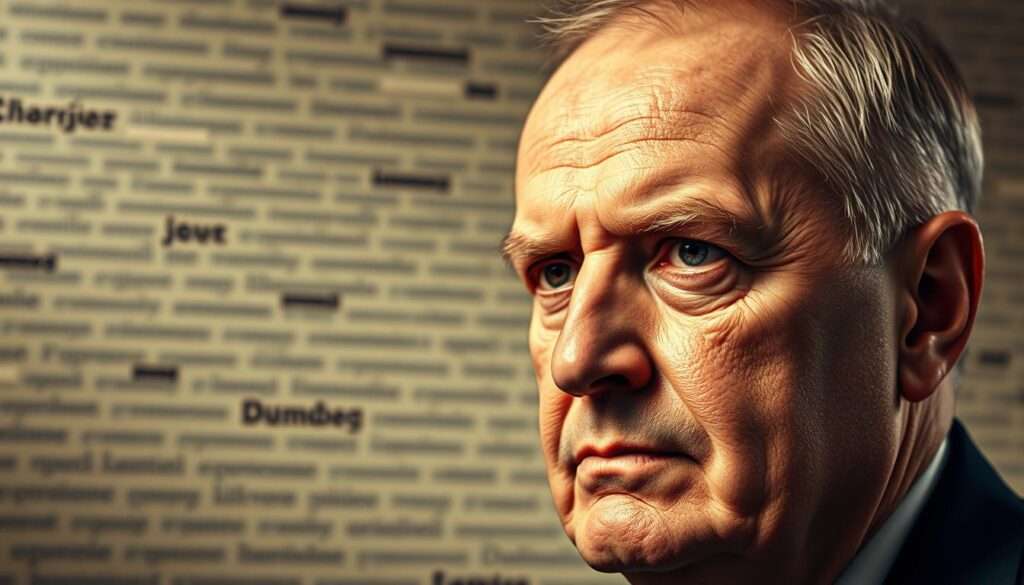 A thoughtful, meticulously detailed analysis of Jaroslaw Kaczynski's language proficiency, captured in a striking visual composition. In the foreground, a close-up portrait of the Polish leader, his gaze fixed with an air of quiet contemplation. The middle ground reveals a layered backdrop, hinting at the breadth of his linguistic capabilities - a mosaic of textual fragments in various scripts and languages, each representing a facet of his multilingual mastery. The lighting is soft, yet purposeful, casting an illuminating glow that emphasizes the intellectual depth of the subject. The overall tone is one of refined elegance, befitting the gravity of the topic at hand. A lens with a shallow depth of field draws the viewer's focus to the central figure, inviting closer inspection of this compelling study of Kaczynski's remarkable linguistic aptitude. A thoughtful, meticulously detailed analysis of Jaroslaw Kaczynski's language proficiency, captured in a striking visual composition. In the foreground, a close-up portrait of the Polish leader, his gaze fixed with an air of quiet contemplation. The middle ground reveals a layered backdrop, hinting at the breadth of his linguistic capabilities - a mosaic of textual fragments in various scripts and languages, each representing a facet of his multilingual mastery. The lighting is soft, yet purposeful, casting an illuminating glow that emphasizes the intellectual depth of the subject. The overall tone is one of refined elegance, befitting the gravity of the topic at hand. A lens with a shallow depth of field draws the viewer's focus to the central figure, inviting closer inspection of this compelling study of Kaczynski's remarkable linguistic aptitude.