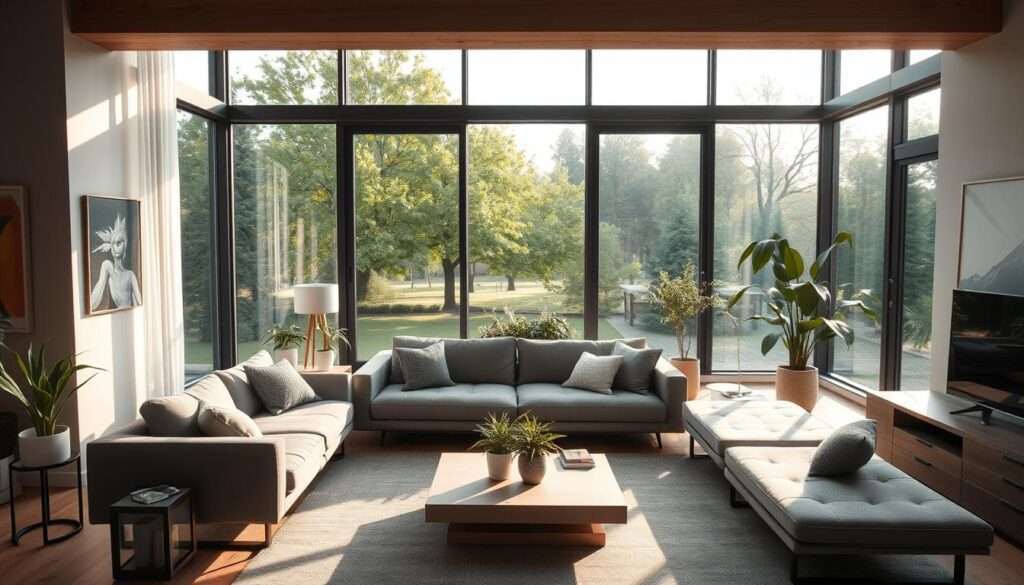 An interior shot of a modern, well-appointed apartment in Kabaty, Warsaw. The living room features floor-to-ceiling windows overlooking a verdant park. Sunlight filters in, casting a warm, inviting glow throughout the space. The decor is sleek and minimalist, with clean lines and muted tones of gray, white, and wood accents. A comfortable L-shaped sofa anchors the room, flanked by modern end tables and a low, minimalist coffee table. Potted plants and carefully curated art adorn the space, reflecting the refined tastes of the resident, Rafał Trzaskowski. The overall atmosphere is one of understated elegance and sophisticated urban living. An interior shot of a modern, well-appointed apartment in Kabaty, Warsaw. The living room features floor-to-ceiling windows overlooking a verdant park. Sunlight filters in, casting a warm, inviting glow throughout the space. The decor is sleek and minimalist, with clean lines and muted tones of gray, white, and wood accents. A comfortable L-shaped sofa anchors the room, flanked by modern end tables and a low, minimalist coffee table. Potted plants and carefully curated art adorn the space, reflecting the refined tastes of the resident, Rafał Trzaskowski. The overall atmosphere is one of understated elegance and sophisticated urban living.