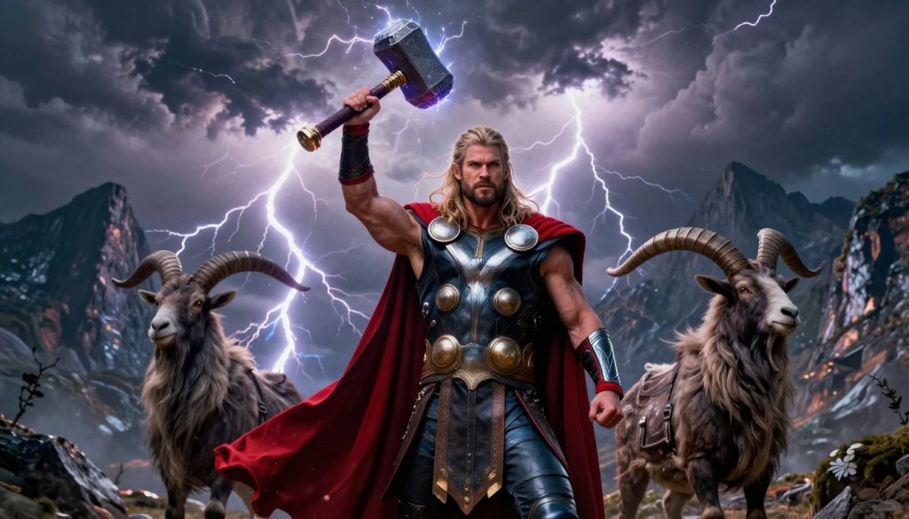 Thor: Bóg Piorunów w Mitologii Nordyckiej [Młot, Kozły]
