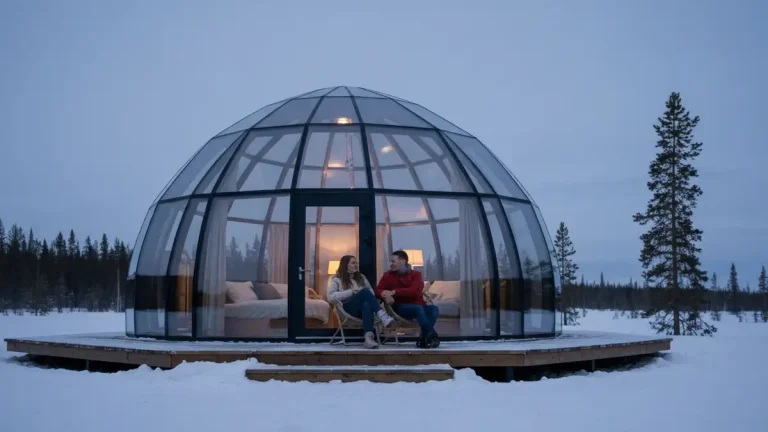 Glass Igloo Finlandia - Noclegi Pod Zorzą Polarną 2026 - ilustracja